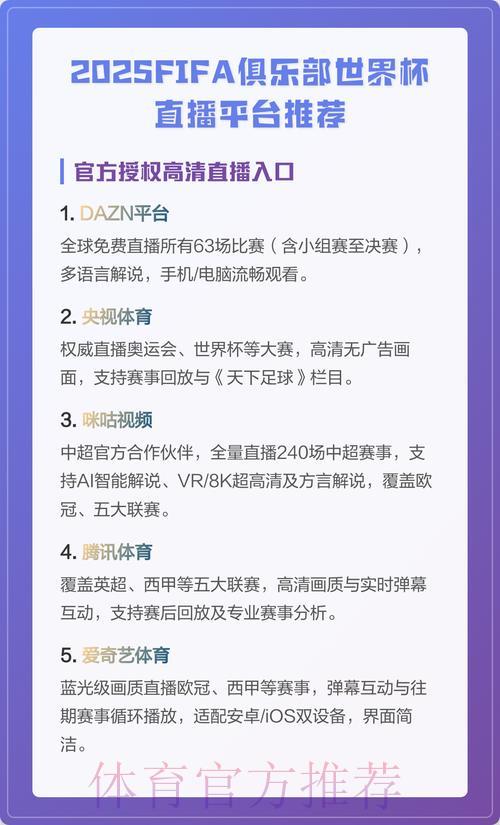 世界杯高清赛事免费在线直播平台精选推荐