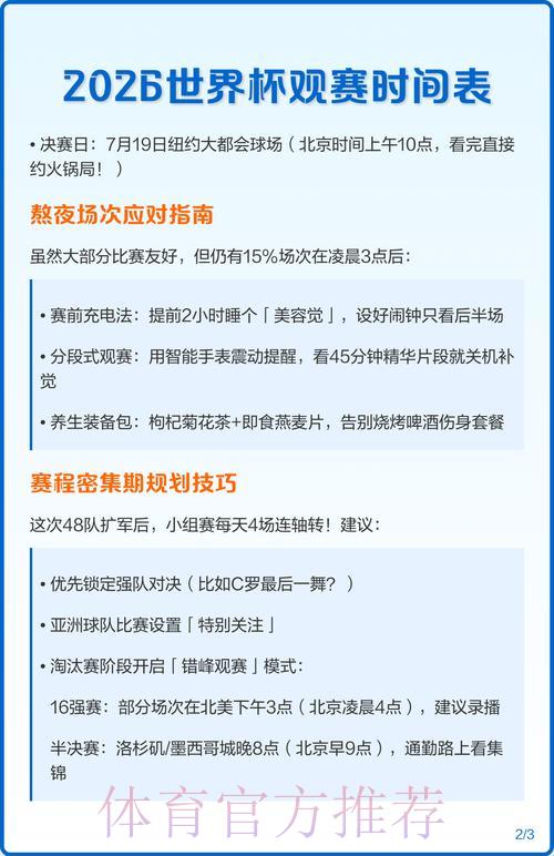 2026世界杯全程直播指南:球迷观赛必知攻略 2026世界杯全程直播指南:球迷观赛必知攻略